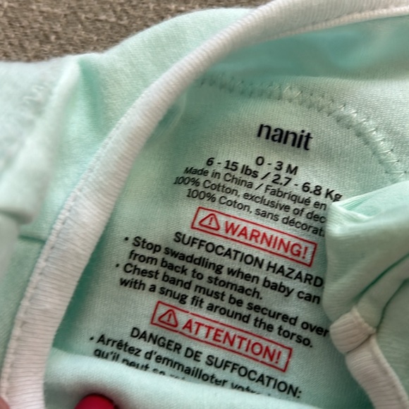 Nanit newborn swaddle with breathing band - 3 total - Picture 2 of 5